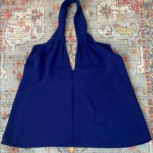 Amanda Uprichard blue halter v-neck top sz S EUC final price